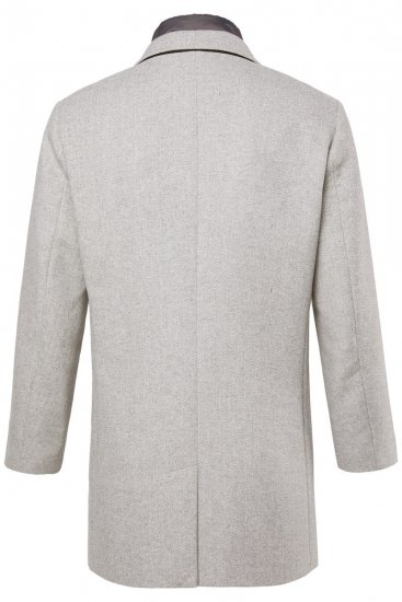 JP1880 841583 Płaszcz wełniany z odpinaną podszewką Szary - Kurtki Męskie Duże Rozmiary - Kurtki Duże rozmiary 2XL-8XL