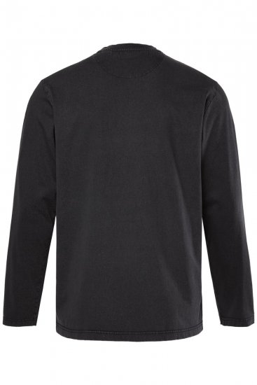 Men+ 612 Koszulka z długim rękawem Denim Brand Company Czarna - Koszulki - T-shirty meskie Duże Rozmiary - 2XL-14XL