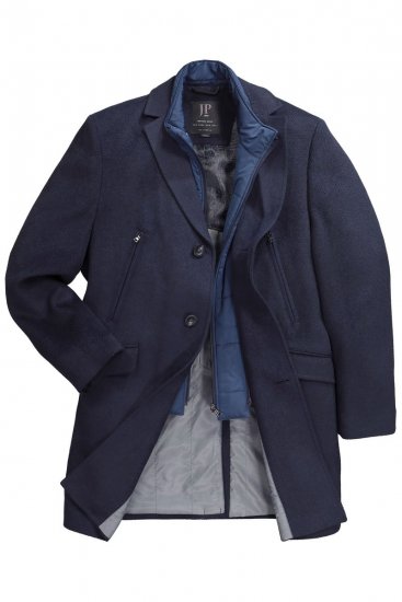 JP1880 Coat Flexnamic With Removable Insert Navy - Kurtki Męskie Duże Rozmiary - Kurtki Duże rozmiary 2XL-8XL