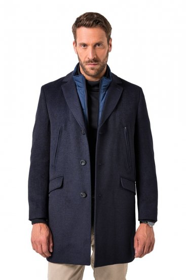 JP1880 Coat Flexnamic With Removable Insert Navy - Kurtki Męskie Duże Rozmiary - Kurtki Duże rozmiary 2XL-8XL