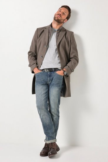 JP1880 Coat Flexnamic Quilted Insert Grey TALL - TALL kurtki - Kurtki TALL dla wysokich mężczyzn