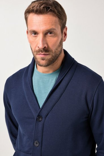 JP1880 Sweat Jacket Shawl Collar Navy - Bluzy & bluzy z kapturem - Bluzy & Bluzy z kapturem 2XL-12XL
