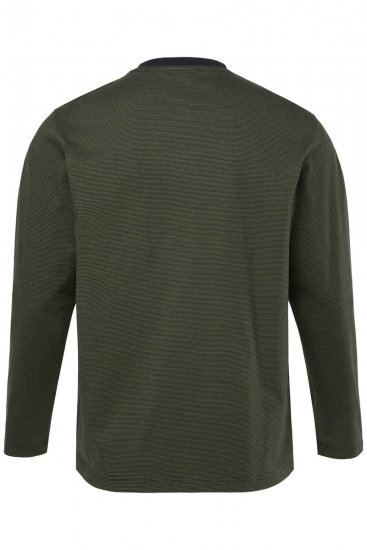JP1880 Pyjamas Two-piece Striped Dark Green - Bielizna & stroje kąpielowe - Bielizna & Stroje kąpielowe 2XL-8XL