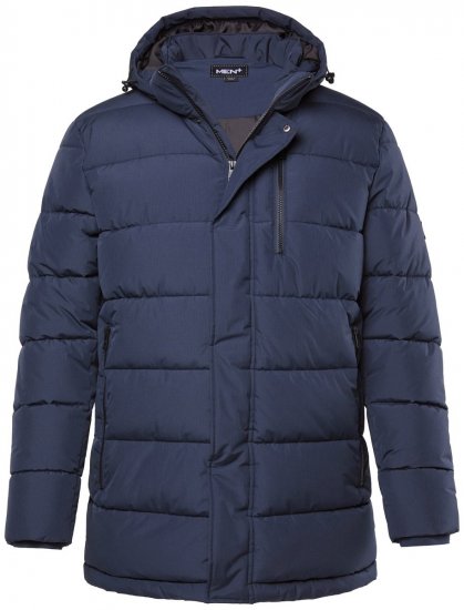 Men+ 426 Parka z kapturem Granatowy - Kurtki Męskie Duże Rozmiary - Kurtki Duże rozmiary 2XL-8XL