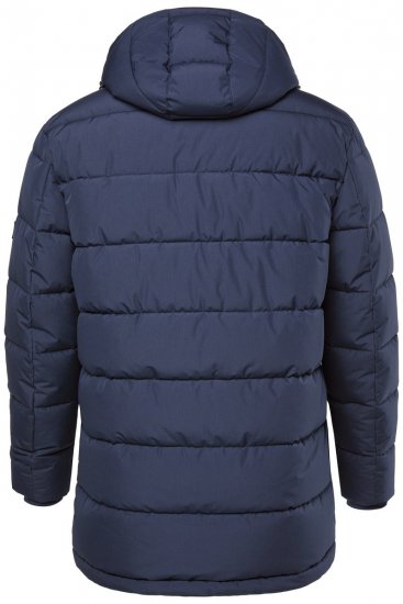 Men+ 426 Parka z kapturem Granatowy - Kurtki Męskie Duże Rozmiary - Kurtki Duże rozmiary 2XL-8XL