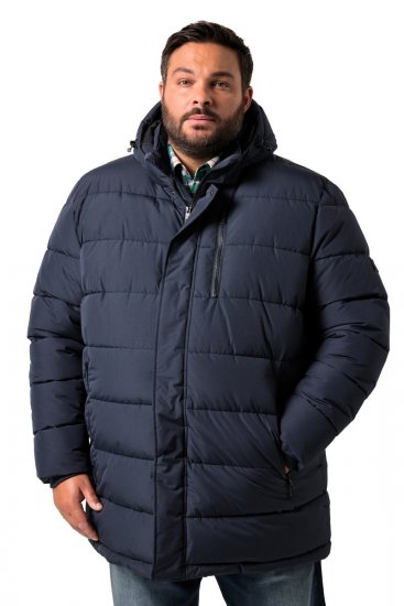 Men+ 426 Parka z kapturem Granatowy - Kurtki Męskie Duże Rozmiary - Kurtki Duże rozmiary 2XL-8XL