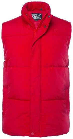 STHUGE 842684 Pikowana kamizelka Czerwona - Kurtki Męskie Duże Rozmiary - Kurtki Duże rozmiary 2XL-8XL