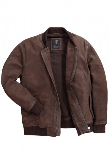 JP1880 Jacket Buffed Nubuck Lamb Leather Brown - Kurtki Męskie Duże Rozmiary - Kurtki Duże rozmiary 2XL-8XL