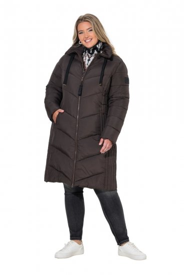 Ulla Popken 842877 Kurtka funkcyjna Ciemnozielona - Kurtki - Kurtki dla kobiet w dużych rozmiarach