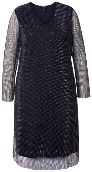 Ulla Popken 843232 Sukienka z cekinami Szara - Sukienki wieczorowe - Wieczorowe sukienki plus size