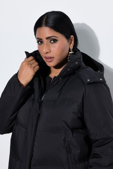 Ulla Popken SYMPATEX Triple Function Coat Black - Płaszcze - Płaszcze damskie w dużych rozmiarach