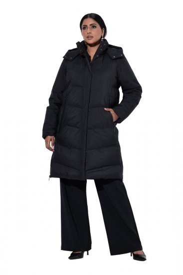 Ulla Popken SYMPATEX Triple Function Coat Black - Płaszcze - Płaszcze damskie w dużych rozmiarach