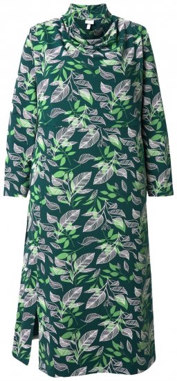 Ulla Popken 843496 Wzorzysta sukienka dresowa Koralowa - Sukienki dresowe - 