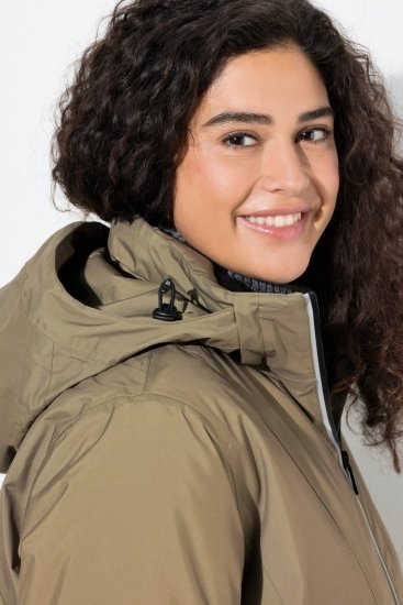 Ulla Popken 844034 Kurtka funkcyjna Khaki - Kurtki - Kurtki dla kobiet w dużych rozmiarach