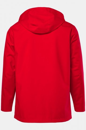 Jay-Pi 844210 Kurtka przeciwdeszczowa ze składanym kapturem Czerwony salsa - Kurtki Męskie Duże Rozmiary - Kurtki Duże rozmiary 2XL-8XL