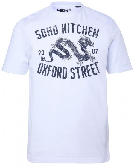 Men+ 298 Koszulka Soho Kitchen Biały - Koszulki - T-shirty meskie Duże Rozmiary - 2XL-14XL