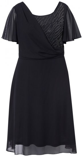 Ulla Popken 844356 Suknia wieczorowa Czarna - Sukienki wieczorowe - Wieczorowe sukienki plus size