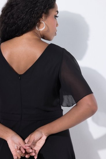 Ulla Popken 844356 Suknia wieczorowa Czarna - Sukienki wieczorowe - Wieczorowe sukienki plus size