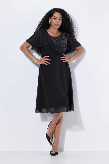 Ulla Popken 844356 Suknia wieczorowa Czarna - Sukienki wieczorowe - Wieczorowe sukienki plus size