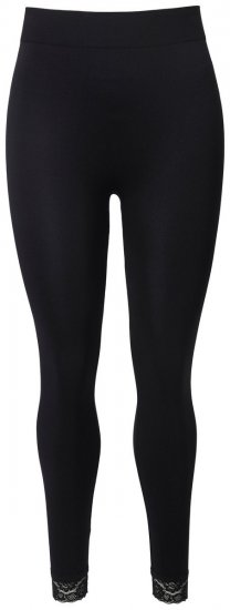 Ulla Popken 844563 Legginsy rajstopowe Czarna - Rajstopy & skarpetki - 