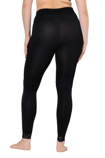 Ulla Popken 844563 Legginsy rajstopowe Czarna - Rajstopy & skarpetki - 