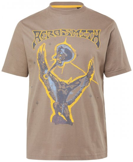 JP1880 844644 Aerosmith Koszulka Ciemnotaupe - Koszulki zespołów - Koszulki muzyczne band t-shirts