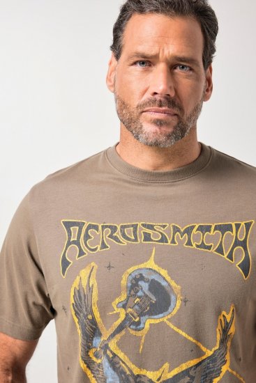 JP1880 844644 Aerosmith Koszulka Ciemnotaupe - Koszulki zespołów - Koszulki muzyczne band t-shirts