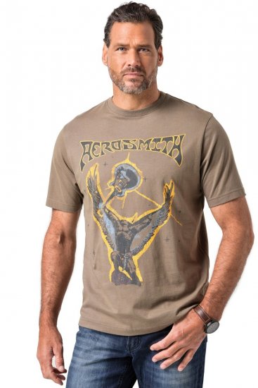 JP1880 844644 Aerosmith Koszulka Ciemnotaupe - Koszulki zespołów - Koszulki muzyczne band t-shirts