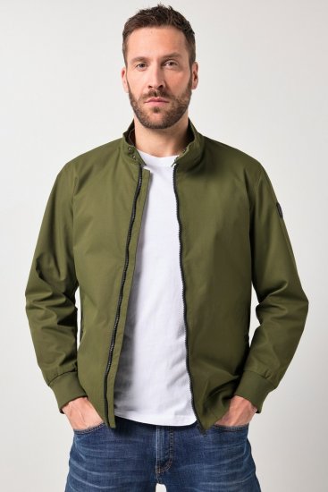 JP1880 844652 Kurtka bomber z zatrzaskami Khaki - Kurtki Męskie Duże Rozmiary - Kurtki Duże rozmiary 2XL-8XL