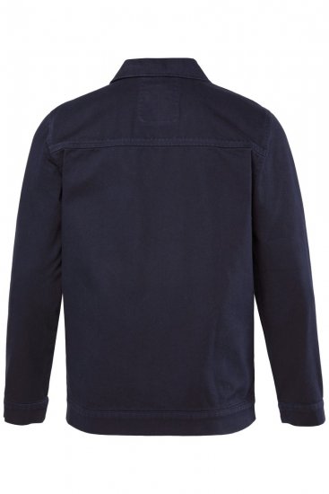 Men+ 876 Kurtka jeansowa z zamkiem Granatowa - Kurtki Męskie Duże Rozmiary - Kurtki Duże rozmiary 2XL-8XL