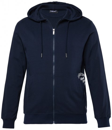 Men+ 957 Bluza z kapturem na zamek Granatowa - Bluzy & bluzy z kapturem - Bluzy & Bluzy z kapturem 2XL-12XL