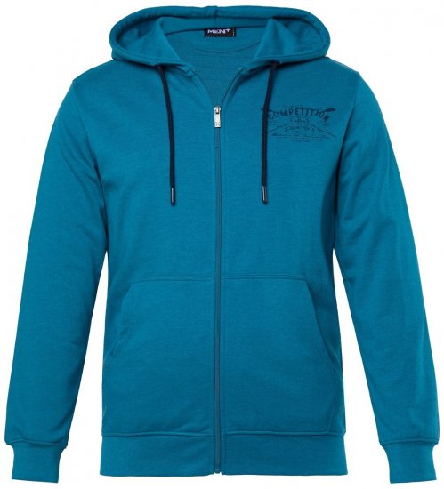 Men+ 973 Bluza z kapturem na zamek Competition Szaroniebieska - Bluzy & bluzy z kapturem - Bluzy & Bluzy z kapturem 2XL-12XL