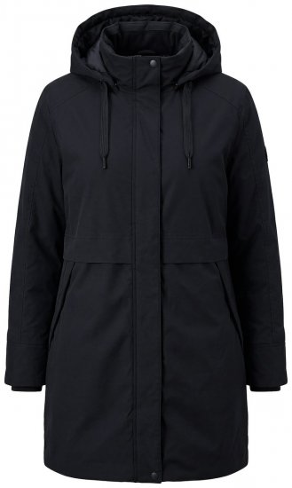 Ulla Popken 845111 Parka Czarna - Płaszcze - Płaszcze damskie w dużych rozmiarach