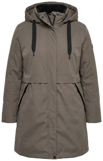 Ulla Popken 845111 Parka Ciemnozielona - Płaszcze - Płaszcze damskie w dużych rozmiarach