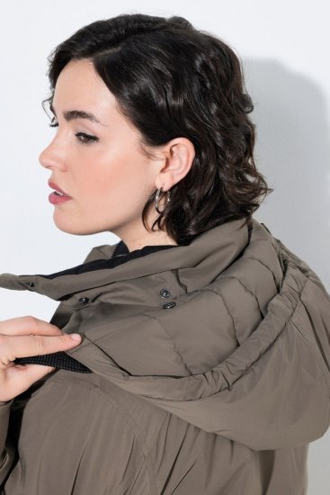 Ulla Popken 845111 Parka Ciemnozielona - Płaszcze - Płaszcze damskie w dużych rozmiarach