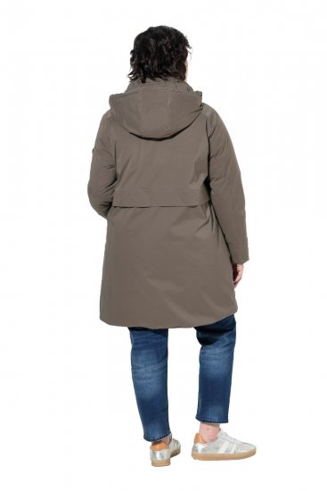 Ulla Popken 845111 Parka Ciemnozielona - Płaszcze - Płaszcze damskie w dużych rozmiarach