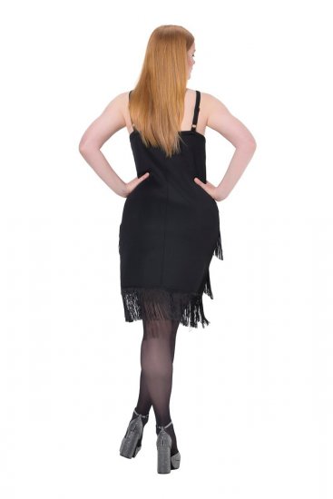 Ulla Popken 845152 Sukienka bez rękawów Czarna - Sukienki wieczorowe - Wieczorowe sukienki plus size