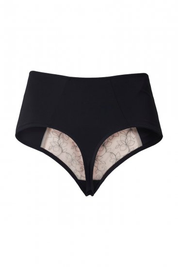 Ulla Popken 845347 Stringi w kwiaty Brudny róż - Majtki - 