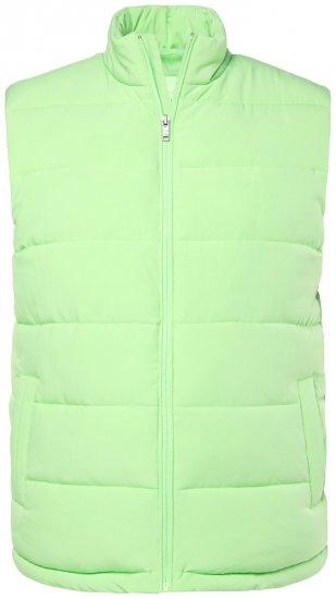 JP1880 845455 Pikowana elastyczna kamizelka Pistacjowa - Kurtki Męskie Duże Rozmiary - Kurtki Duże rozmiary 2XL-8XL