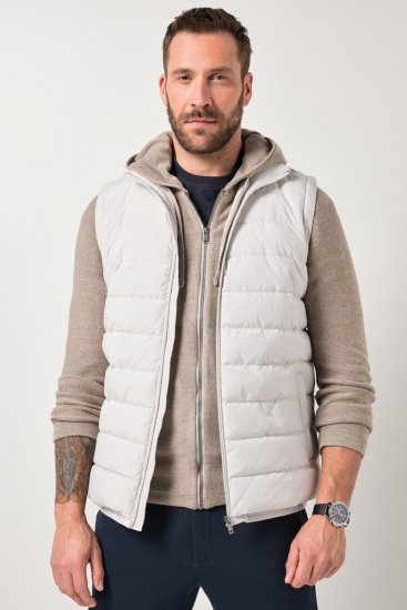 JP1880 846034 Outdoorowa kamizelka Szarobeżowy - Kurtki Męskie Duże Rozmiary - Kurtki Duże rozmiary 2XL-8XL