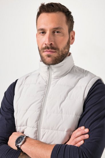 JP1880 846034 Outdoorowa kamizelka Szarobeżowy - Kurtki Męskie Duże Rozmiary - Kurtki Duże rozmiary 2XL-8XL