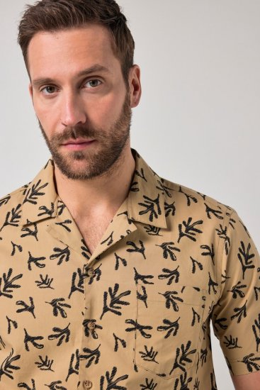 JP1880 Boxy Cuba Short Sleeve Shirt Camel - Koszule - Koszule 2XL-10XL