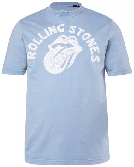 JP1880 846221 Rolling Stones Tongue Koszulka Jasnoniebieska - Koszulki zespołów - Koszulki muzyczne band t-shirts