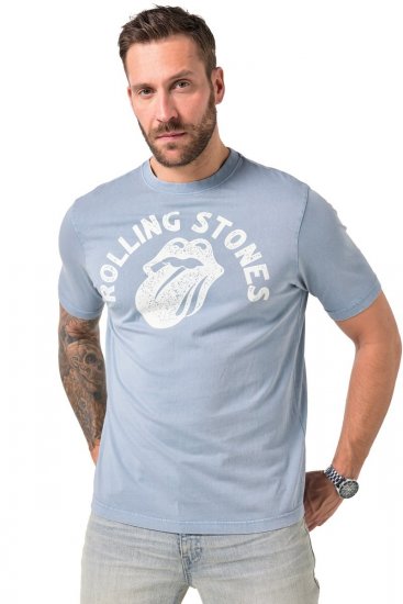 JP1880 846221 Rolling Stones Tongue Koszulka Jasnoniebieska - Koszulki zespołów - Koszulki muzyczne band t-shirts