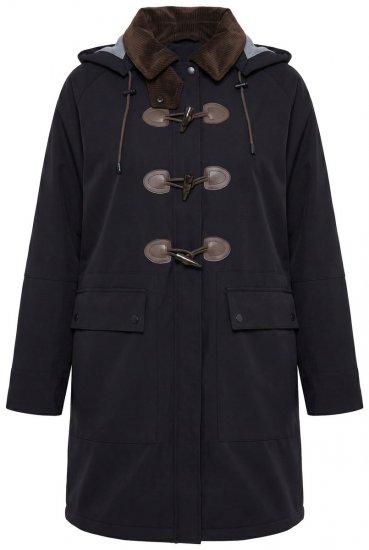 Ulla Popken 846278 Płaszcz softshell Czarna - Płaszcze - Płaszcze damskie w dużych rozmiarach