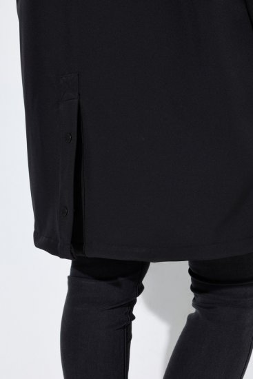 Ulla Popken 846278 Płaszcz softshell Czarna - Płaszcze - Płaszcze damskie w dużych rozmiarach