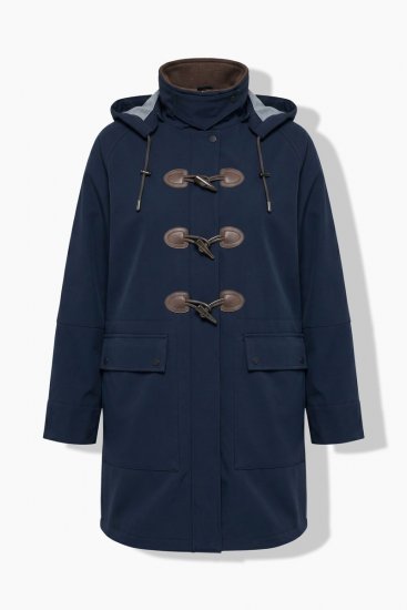 Ulla Popken 846278 Płaszcz softshell Granatowa - Płaszcze - Płaszcze damskie w dużych rozmiarach