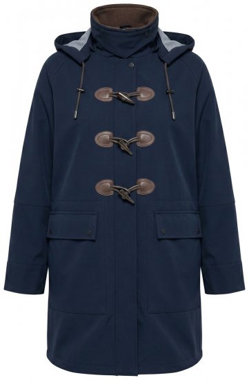Ulla Popken 846278 Płaszcz softshell Granatowa - Płaszcze - Płaszcze damskie w dużych rozmiarach