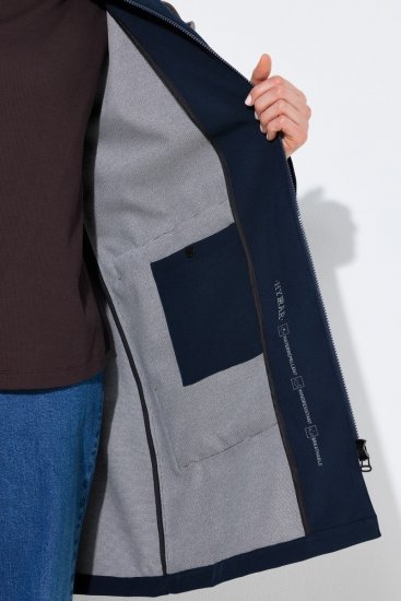 Ulla Popken 846278 Płaszcz softshell Granatowa - Płaszcze - Płaszcze damskie w dużych rozmiarach