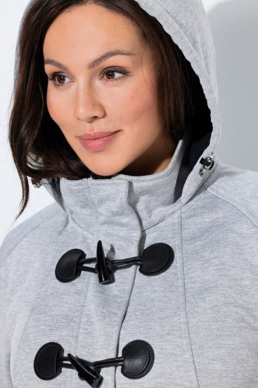Ulla Popken 846744 Kurtka softshell Szara melanż - Kurtki - Kurtki dla kobiet w dużych rozmiarach